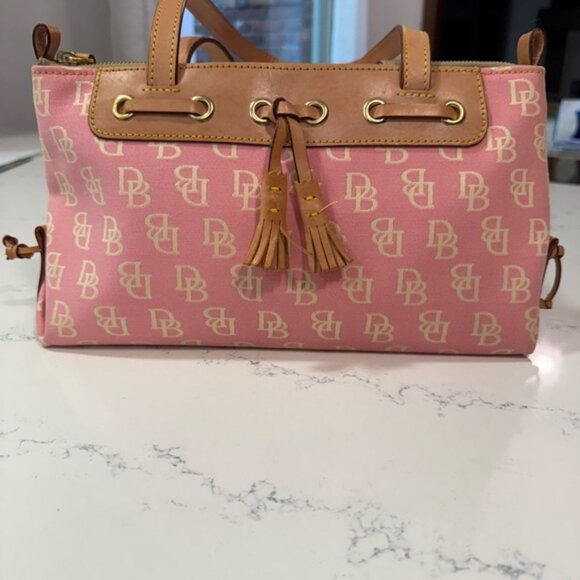 Dooney & Bourke Pink and Tan Satchel - Picture 1 of 6
